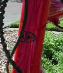 Easton logo on the head tube